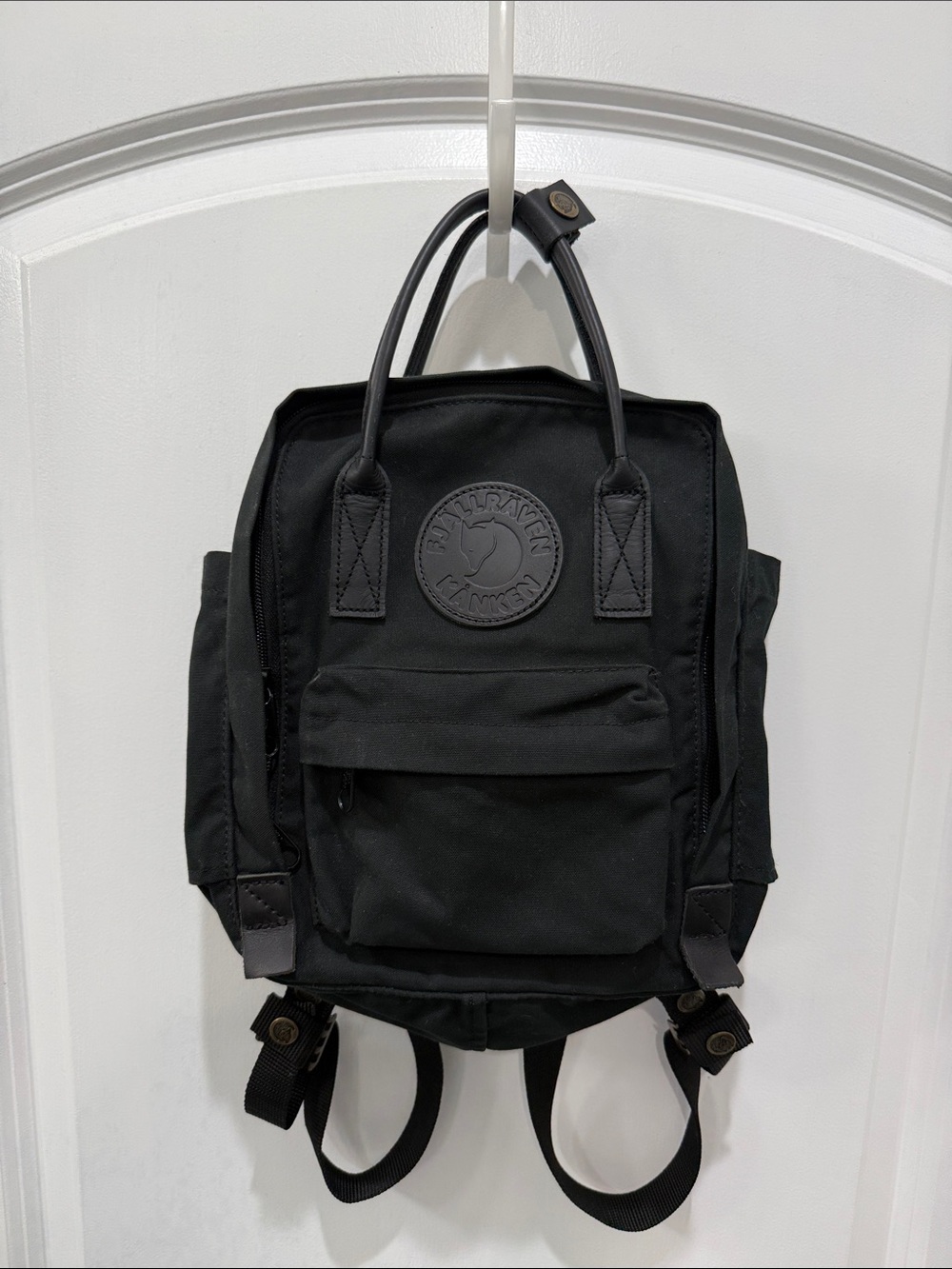 Fjallraven Kanken No. 2 Black Mini Compact Canvas Backpack